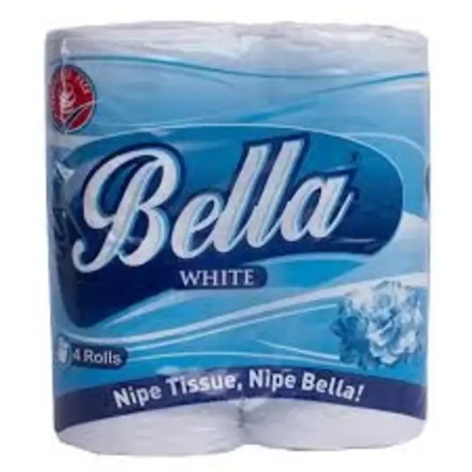 Bella White Toilet Paper 2 Ply 4 Rolls